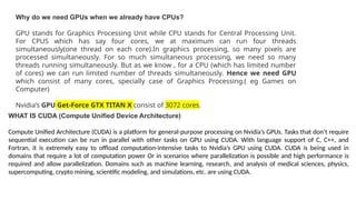 Comprehensive Overview of CUDA and GPU Architecture for Parallel ...