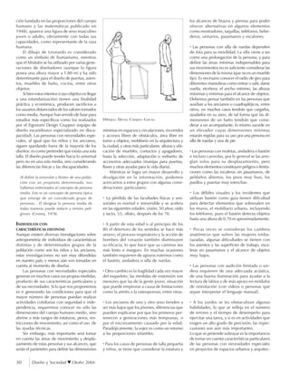 Diseño y Sociedad Otoño 200430
ción fundado en las proporciones del cuerpo
humano y las matemáticas publicado en
1948), aparece una figura de sexo masculino
joven o adulto, obviamente con todas sus
capacidades, como representante de la raza
humana.
El dibujo de Leonardo es considerado
como un símbolo de humanismo, mientras
que el Modulor se ha utilizado por varias gene-
raciones de diseñadores (aunque la figura
posea una altura mayor a 1.80 m) y ha sido
determinante para el diseño de puertas, asien-
tos, muebles de baño, cocina, entre otros
objetos.
Si bien estos intentos (cuyo objetivo es llegar
a una estandarización) tienen una finalidad
práctica y económica, producen sacrificios a
los usuarios distanciados de los valores tomados
como media. Aunque han servido de base para
estudios más específicos como los realizados
por el Ergonomi Design Gruppen (equipo de
diseño escandinavo especializado en disca-
pacidad). Las personas con necesidades espe-
ciales, al igual que los niños y los ancianos,
siguen quedando fuera de la mayoría de los
diseños: es como pretender que exista una sola
talla. El diseño puede tender hacia lo universal
pero no en una sola media, sino considerando
las diferencias físicas y las discapacidades.
Al definir la extensión y límites de una pobla-
ción con un propósito determinado, nos
hallamos enfrentados al concepto de persona
media. Este es un concepto de persona típica
que emerge de un considerado grupo de
personas... El designar la persona media de
todas maneras puede inducir a errores peli-
grosos (Croney, 1978).
INDIVIDUOS CON
CARACTERÍSTICAS DISTINTAS
Aunque existen diversas investigaciones sobre
antropometría de individuos de características
distintas y de determinados grupos de la
población como son los niños y los ancianos,
estas investigaciones no son muy difundidas
en nuestro país, y menos aún son tomadas en
cuenta al momento de diseñar.
Las personas con necesidades especiales
generan en muchos casos sus propias medidas,
producto de sus características particulares y
de sus necesidades. Si lo que nos proponemos
es ir generando las condiciones para que el
mayor número de personas puedan realizar
actividades cotidianas con seguridad e inde-
pendencia, requerimos conocer no sólo las
dimensiones del cuerpo humano medio, sino
abrirse a más rangos de estaturas, pesos, res-
tricciones de movimiento, así como el uso de
las ayudas técnicas.
Sin embargo, más importante será tomar
en cuenta las áreas de movimiento y despla-
zamiento de estas personas y sus alcances, que
serán el parámetro para definir las dimensiones
mínimas en espacios y circulaciones, recorridos
y accesos libres de obstáculos, área libre en
torno a objetos, mobiliario en la arquitectura y
la ciudad, y otras más particulares: alturas y ubi-
cación de muebles, contactos y apagadores,
hasta la selección, adaptación o rediseño de
accesorios adecuados (manijas para puertas,
llaves y otras ayudas para la vida diaria).
Mientras se logra un mayor desarrollo y
divulgación en la información, podemos
acercarnos a estos grupos con algunas consi-
deraciones particulares:
· La pérdida de las facultades físicas y sen-
soriales es normal e irreversible y se acelera
en las siguientes edades: visión, 50 años; oído
y tacto, 55; olfato, después de los 70.
· A partir de esta edad o al principio de los
80 el deterioro de los sentidos se hace más
severo; el proceso respiratorio y la acción de
bombeo del corazón también disminuyen
su eficacia, lo que hace que su caminar sea
más lento e inseguro. En muchas ocasiones
también requieren de apoyos externos como
el bastón, andadera o silla de ruedas.
· Otro cambio es la fragilidad cada vez mayor
del esqueleto, las medidas de extensión son
menores que las de la gente joven, situación
que puede empeorar a causa de limitaciones
como la artritis o la osteoporosis, entre otras.
· Los ancianos de uno y otro sexo tienden a
ser más bajos que los jóvenes, diferencias que
pueden explicarse por que los primeros per-
tenecen a generaciones más tempranas, o
por el encorvamiento causado por la edad.
Paradójicamente, la vejez es como un retorno
a las proporciones infantiles.
· Para los casos de personas de talla pequeña
y niños, se tiene que considerar la estatura y
los alcances de brazos y piernas para poder
ofrecer alternativas en algunos elementos
como mostradores, taquillas, teléfonos, bebe-
deros, urinarios, pasamanos y escalones.
· Las personas con silla de ruedas dependen
de ésta para su movilidad. La silla viene a ser
como una prolongación de la persona, y para
definir las áreas mínimas indispensables para
sus movimientos no es suficiente considerar las
dimensiones de la misma (que no es un mueble
fijo). Es necesario conocer el radio de giro para
diferentes maniobras como entrar o salir, darse
vuelta, etcétera; el ancho mínimo, las alturas
máximas y mínimas para el alcance de objetos.
Debemos pensar también en las personas que
auxilian a los ancianos o cuadrapléjicos, entre
otros; en muchos casos tendrán que cargarlos,
ayudarlos en su aseo, de tal forma que las di-
mensiones de un baño tendrán que consi-
derar a un acompañante, lo mismo sucede en
un elevador cuyas dimensiones mínimas
estarán regidas para su uso por una persona en
silla de ruedas y una de pie.
· Las personas con muletas, andadera o bastón
e incluso carreolas, por lo general se las arre-
glan solos para su desplazamiento, pero
muchos elementos constituyen peligros o limita-
ciones como las escaleras sin pasamanos, de
peldaños abiertos, los pisos muy lisos, los
pasillos y puertas muy estrechas.
· Los débiles visuales y los invidentes que
utilizan bastón como guía tienen dificultad
para detectar elementos que sobresalen en
los muros, el mobiliario urbano, incluyendo
los teléfonos, pues el bastón detecta objetos
hasta una altura de 0.70 m aproximadamente.
· Pocas veces se consideran los cambios
anatómicos que sufren las mujeres emba-
razadas, algunas dificultades se tienen con
los asientos y las superficies de trabajo, esca-
leras sin pasamanos y el alcance de objetos
muy bajos.
· Las personas con audición limitada o sor-
dera requieren de una adecuada acústica,
de una buena iluminación para ayudar a la
lectura de labios y de más apoyo en módulos
de orientación (con videos o personas que
sepan interpretar el lenguaje manual).
· A los zurdos se les obstaculizan algunas
habilidades, lo que se refleja en el número
de errores y el tiempo de desempeño para
ejercitar una tarea, y si es en actividades que
exigen un alto grado de precisión, las reper-
cusiones son aún más importantes.
Lo que se pretende subrayar es la importancia
de tomar en cuenta características particulares
de las personas con necesidades especiales
en proyectos de espacios urbanos y arquitec-
Dibujos: Derzu Campos García.
 