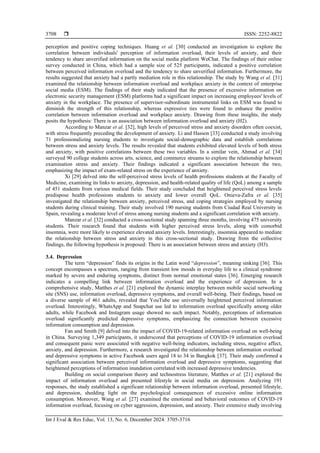Studyi Overload Information overload, anxiety, stress, and depression of online ...