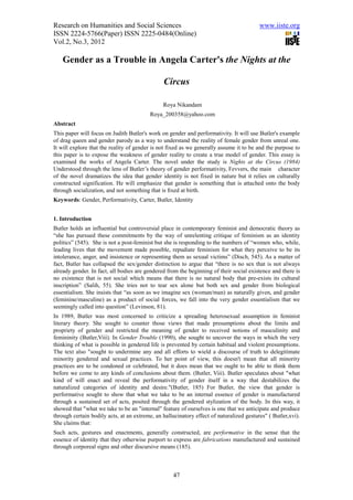11.[47 51]gender as a trouble in angela carter's the nights at the ...