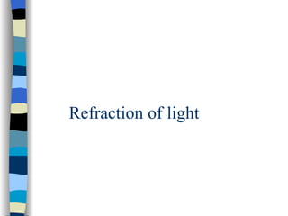 Refraction of light
 