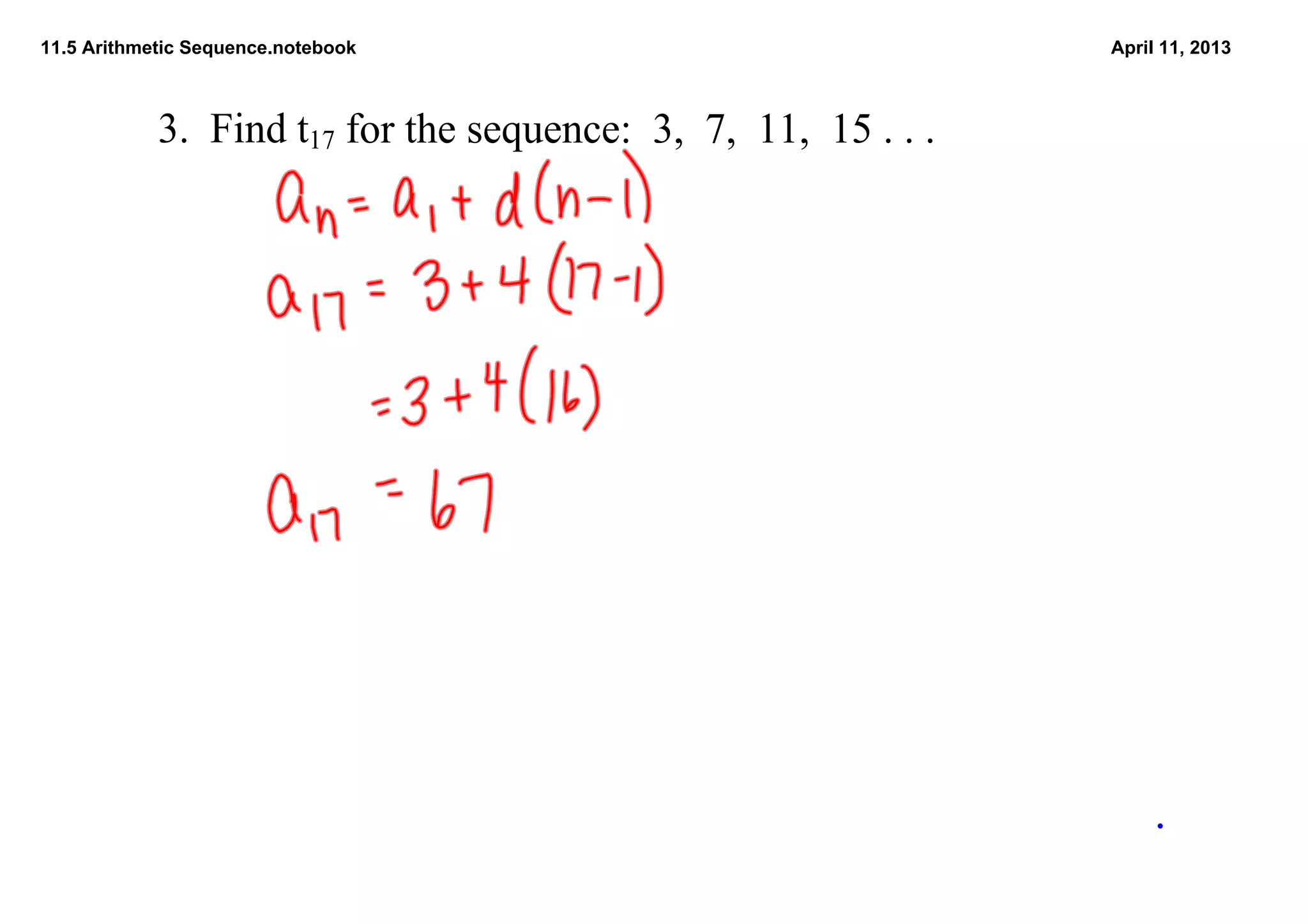 11.5 arithmetic sequences | PDF