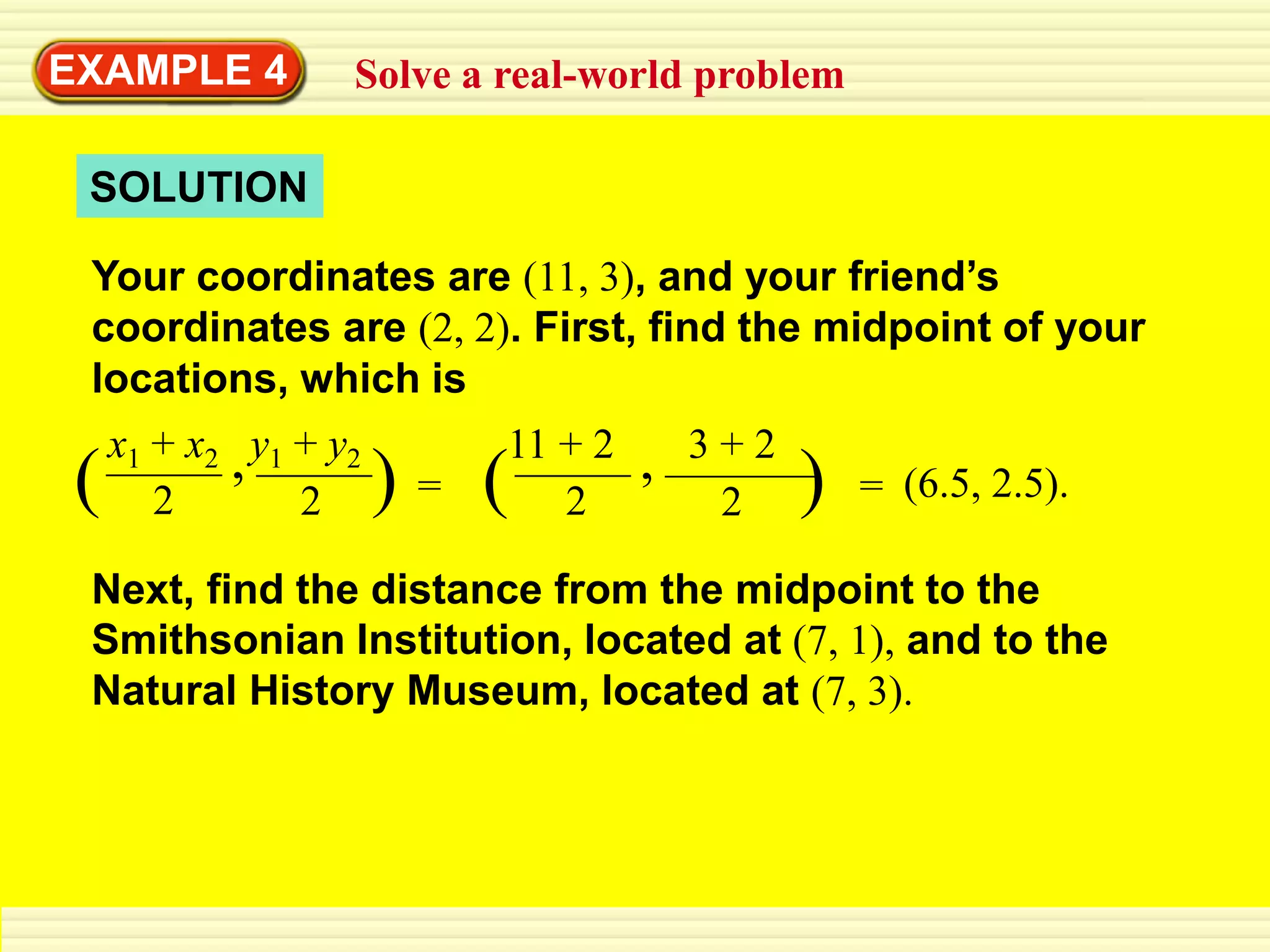 11.5 distance & midpoint formulas day 2 | PPT