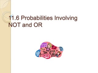 11.6 Probabilities Involving NOT and OR 