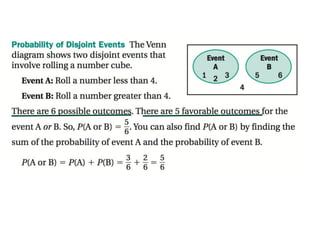 11.8 probabilities of disjoint and overlapping events | KEY