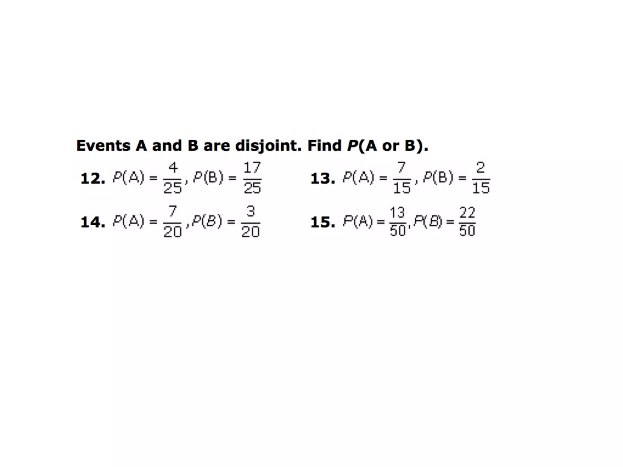 11.8 probabilities of disjoint and overlapping events wiki