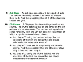 11.9 dependent and independent events