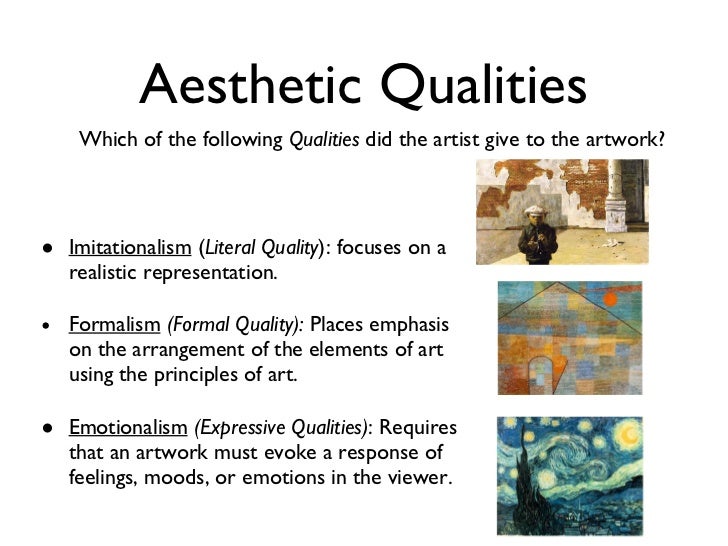 what are the 3 aesthetic theories of art