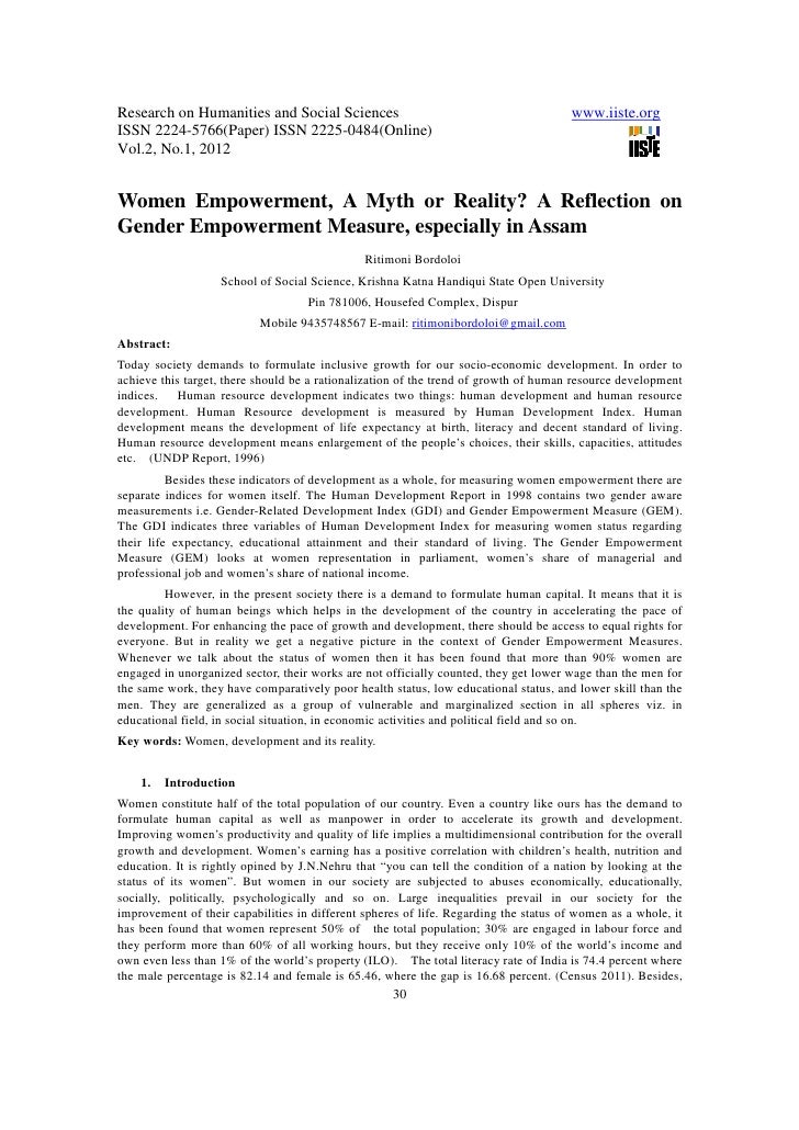 gender equality reflection paper