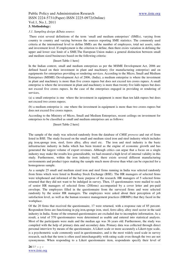 Research paper on small medium enterprises in india