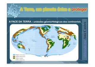 A Terra, um planeta único a proteger

A FACE DA TERRA – unidades geomorfológicas dos continentes




                                                             elaborado por Ana Castro
 