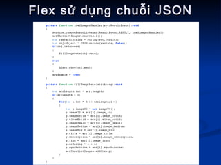 Flex sử dụng chuỗi JSON 