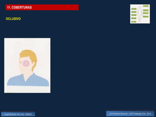 11. COBERTURAS


 OCLUSIVO




Jorge Almeida, Prof. Adj. - ESALD   UC Primeiros Socorros – CET Protecção Civil - 2012
 