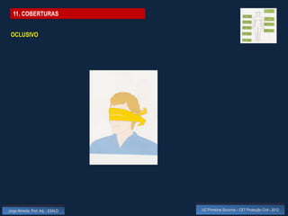 11. COBERTURAS


 OCLUSIVO




Jorge Almeida, Prof. Adj. - ESALD   UC Primeiros Socorros – CET Protecção Civil - 2012
 
