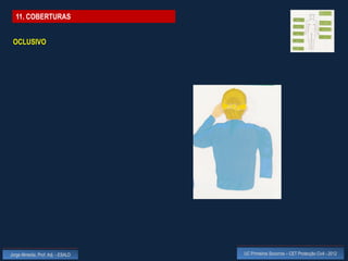 11. COBERTURAS


 OCLUSIVO




Jorge Almeida, Prof. Adj. - ESALD   UC Primeiros Socorros – CET Protecção Civil - 2012
 
