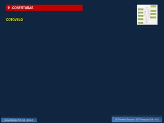 11. COBERTURAS


 COTOVELO




Jorge Almeida, Prof. Adj. - ESALD   UC Primeiros Socorros – CET Protecção Civil - 2012
 
