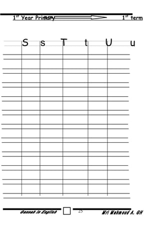 1st
Year Primary 1st
term
S s T t U u
25
 