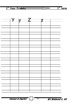 1st
Year Primary 1st
term
Y y Z z
28
 