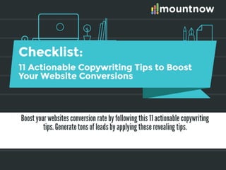 11 Actionable Copywriting Tips to Boost Your Website Conversions