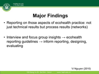 Designing and implementing an integrative research project: Lessons learned from a case study in Vietnam