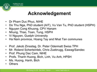 Designing and implementing an integrative research project: Lessons learned from a case study in Vietnam