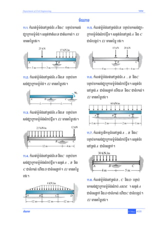 Department of Civil Engineering                                                                 NPIC



                                                cMeNaT
!!>!> kMNt;m:Um:g;enARtg;TMr A nig C bnÞab;mksg;    !!>%> kMNt;m:Um:g;enARtg;TMr B bnÞab;mksg;düa-
düaRkamm:Um:g;. snμt;fatMN B CatMNkl;. EI           Rkamm:Um:g;sMrab;Fñwm. snμt;TMrenARtg; A nig C
mantémøefr.                                         CaTMrbgáb;. EI mantémø efr.




!!>@> kMNt;m:Um:g;enARtg;TMr A nig B bnÞab;mk       !!>^> kMNt;m:Um:g;Bt;enARtg;TMr A / B nig C
sg;düaRkamm:Um:g;. EI mantémøefr.                   bnÞab;mksg;düaRkamm:Um:g;sMrab;Fñwm. snμt;TMr
                                                    enARtg; A CaTMrsnøak; ehIy B nig C CaTMrkl;.
                                                     EI mantémøefr.



!!>#> kMNt;m:Um:g;enARtg;TMr A nig B bnÞab;mk
sg;düaRkamm:Um:g;sMrab;Fñwm. EI mantémøefr.

                                                    !!>&> kMNt;RbtikmμTMrenARtg; A / B nig C
                                                    bnÞab;mksg;düaRkamm:Um:g;sMrab;Fñwm. snμt;TMr
                                                    enARtg; A CaTMrsnøak;.
!!>$> kMNt;m:Um:g;enARtg;TMr B nig C bnÞab;mk
sg;düaRkamm:Um:g;sMrab;Fñwm. snμt; A / B nig
C CaTMrkl; ehIy D CaTMrsnøak;. EI mantémø

efr.
                                                    !!>*> kMNt;m:Um:g;enARtg; B / C nig D bnÞab;
                                                    mksg;düaRkamm:Um:g;sMrab; ABDE . snμt; A
                                                    CaTMrsnøak; nig D CaTMrkl; ehIy C CaTMrbgáb;.
                                                    EI mantémøefr.


cMeNaT                                                                               T.Chhay   -410
 