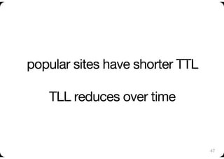 popular sites have shorter TTL"

    TLL reduces over time
                        


                                  47
 