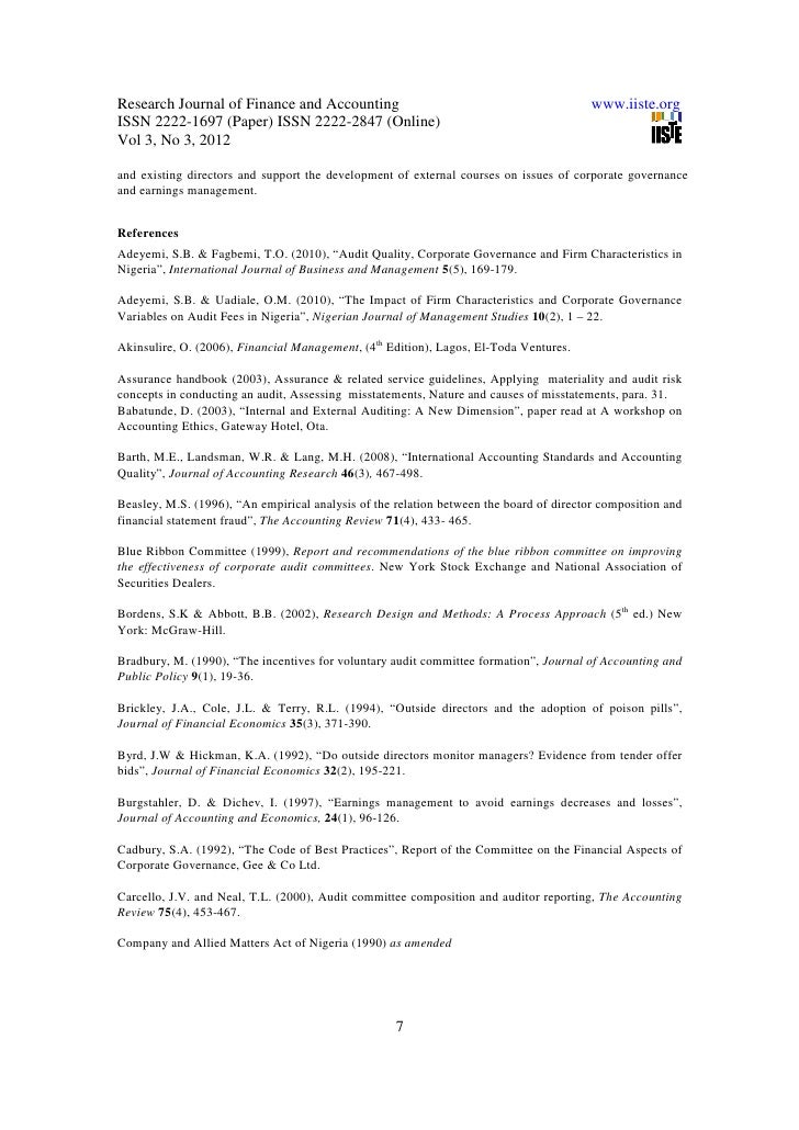 corporate governance and earnings management pdf