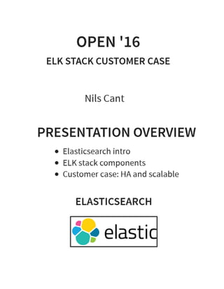 11/ Elasticsearch customer case @ OPEN'16