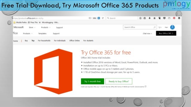microsoft office home and student 2016 free trial