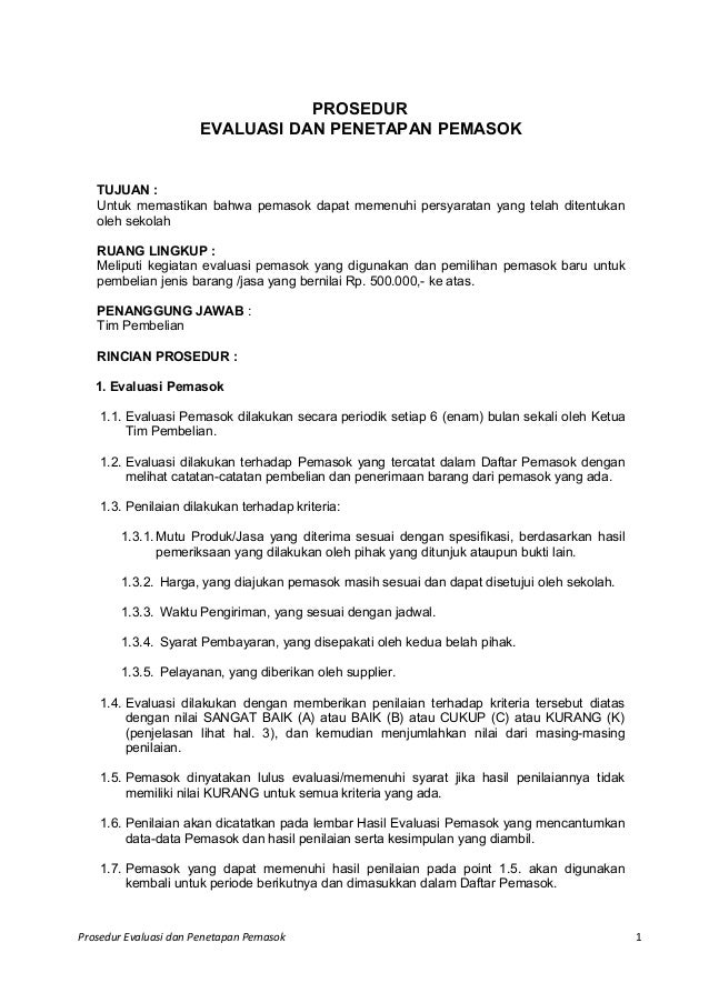 11 Evaluasi Dan Penetapan Supplier Pprc01 R3