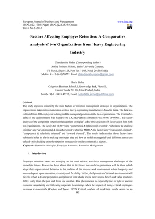 11.factors affecting employee retention a comparative analysis | PDF