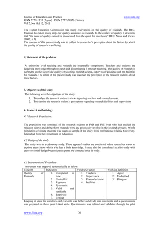 11.factors affecting the quality of research in education | PDF