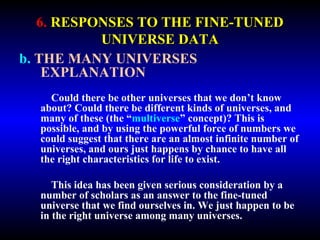 6. the fine tuned universe