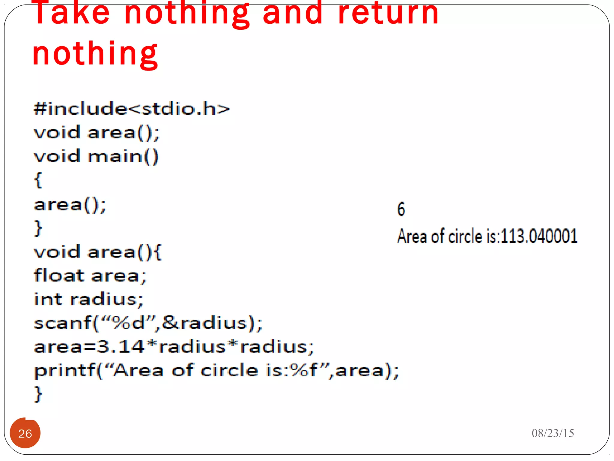 Take nothing and return
nothing
08/23/1526
 