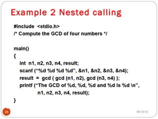 Example 2 Nested calling
08/23/1528
 