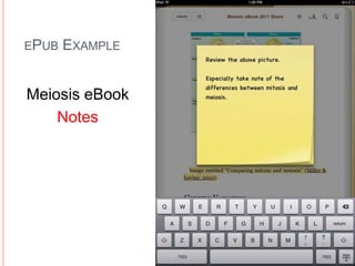 EPUB EXAMPLE
Meiosis eBook
Notes
 