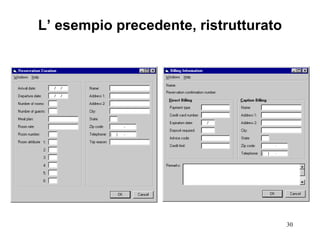 L’ esempio precedente, ristrutturato 
