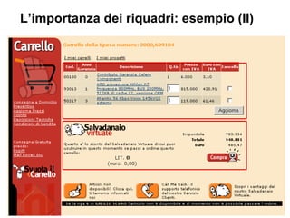 L’importanza dei riquadri: esempio (II) 