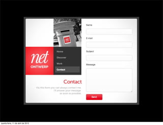 quarta-feira, 11 de abril de 2012
 