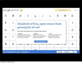 quarta-feira, 11 de abril de 2012
 