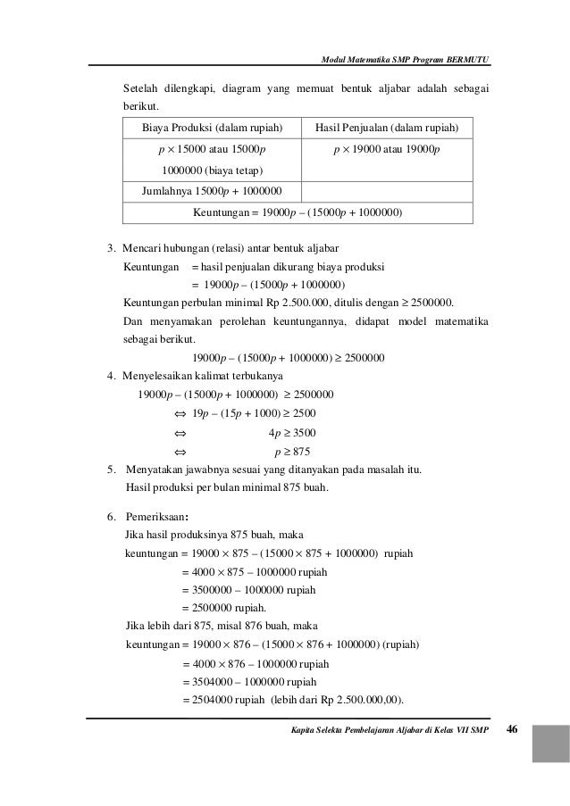 Soal Komunikasi Materi Kombinatorika Smp