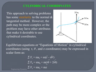 Comprehensive Analysis of Particle Kinetics Using Cylindrical ...