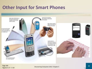 Other Input for Smart Phones
Discovering Computers 2012: Chapter 5
20Page 269
Figures 5-17 – 5-18
 