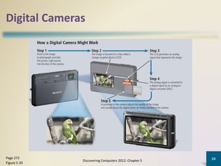 Digital Cameras
Discovering Computers 2012: Chapter 5
24Page 272
Figure 5-20
 