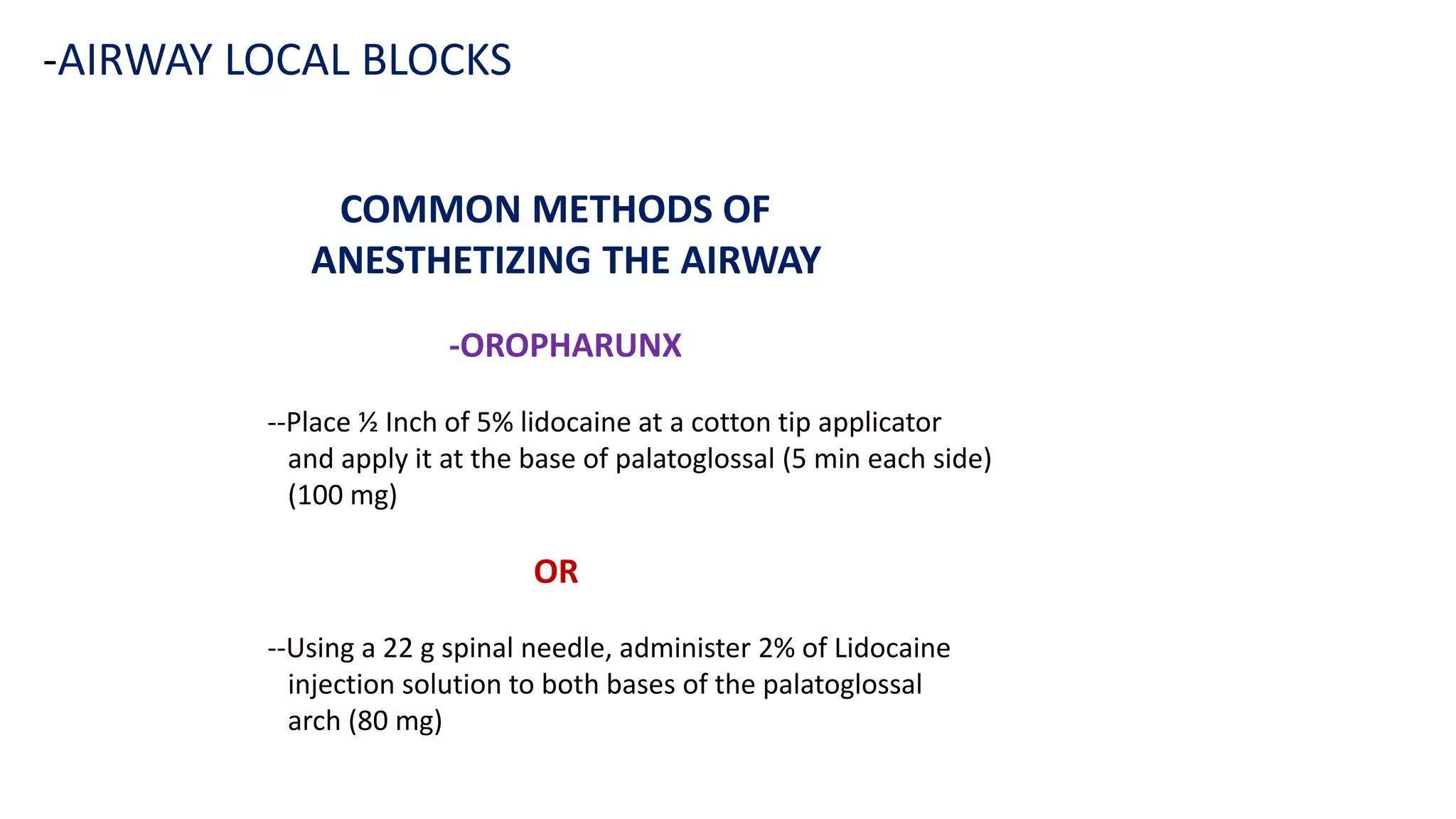 airway local blocks-Anesthesia | PPT