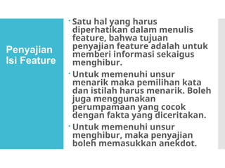 Pengantar Jurnalistik Menulis Feature Human Interest.ppt