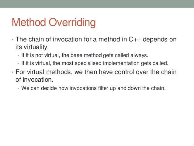 2CPP12 - Method Overriding