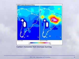 ENVI 1400 : Meteorology and Forecasting 26
Carbon monoxide from biomass burning
 