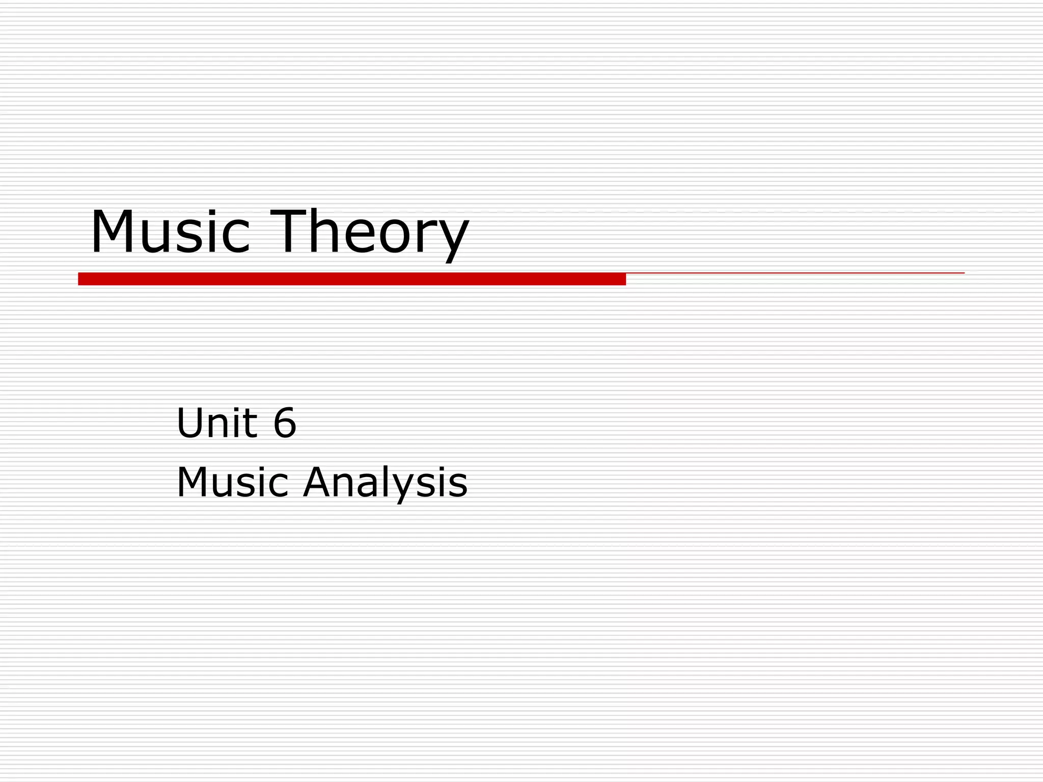 11 Music Analysis | PPT